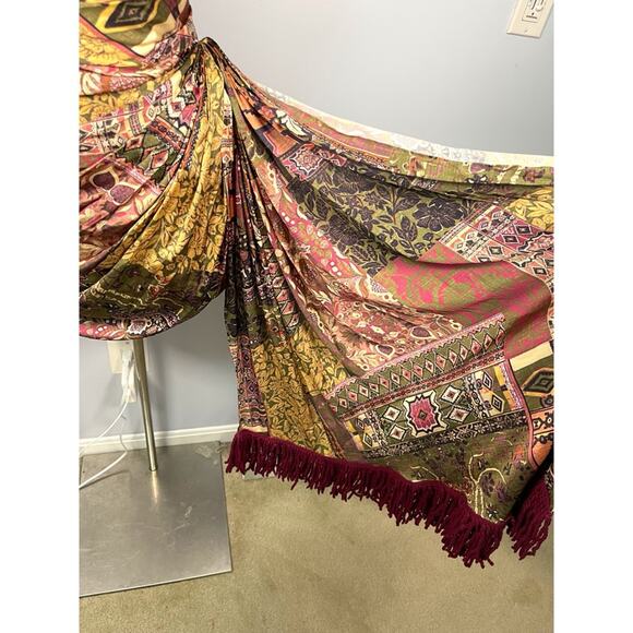 Bronx and Banco Selma Strapless Ruched Draped Fringe Mini Dress Size Small - Picture 8 of 10